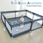 Playpen Baby Playpen 79"x71" Large Playpen with Breathable Mesh Large TALENTBABY Format Baby Play Yard with Zip Door, Children's Playpen Delivery with Mesh Basket and Ball - TALENTBABY