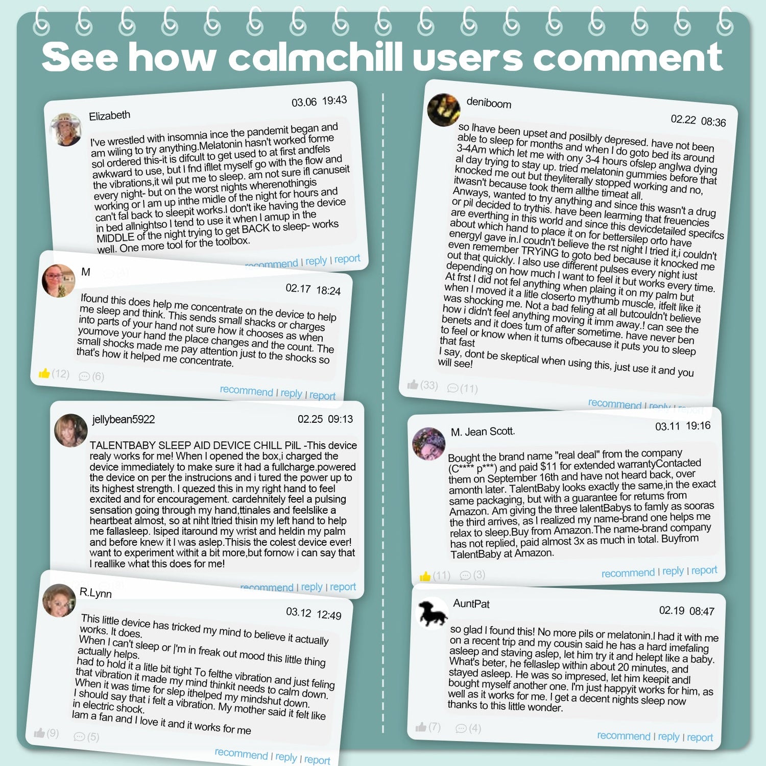 Calm Chill Handheld Sleep Aid Device - Relaxation Tool for Improved Sleep, Mood & Focus, Adjustable Massage Intensity, Portable & Easy to Carry - TALENTBABY